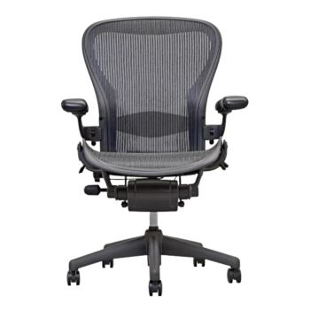 Herman Miller Aeron, ergonomische bureaustoel, design bureaustoel, tweedehands bureaustoel, zwart, grijs