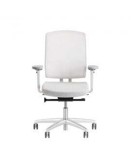 Be Proud ergonomische bureaustoel met witte bekleding. Met NEN-EN 1335 en NPR-1813 normering.