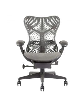 Herman Miller Mirra, ergonomische bureaustoel, refurbished, luxe bureaustoel, design bureaustoel, grijs, antraciet